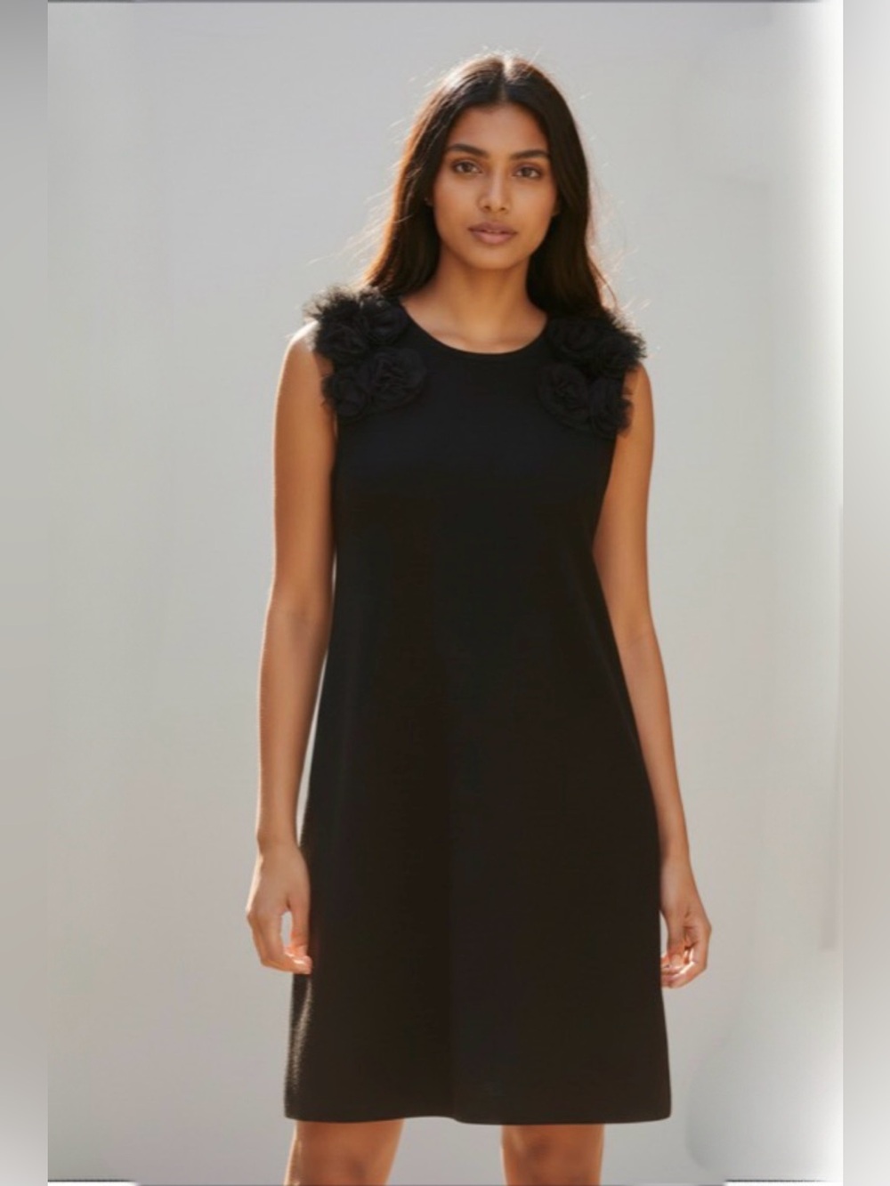 Zara Knit Embellished Black Mini Dress
